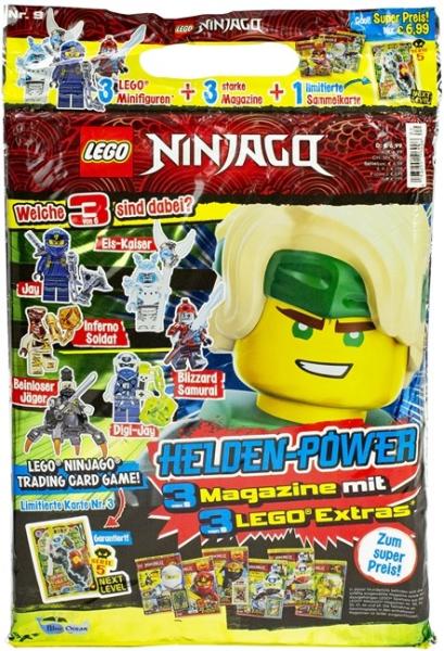 XL-Blindbag Lego Ninjago Helden-Power  (3x Magazines + 3x Lego Extras) Pack 2